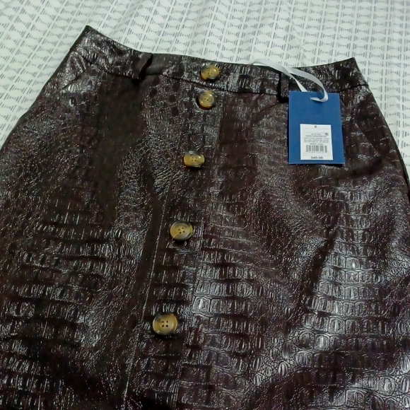 Rachel Comey Brown Long Pencil Skirt with Buttons and Pockets - Picture 12 of 13